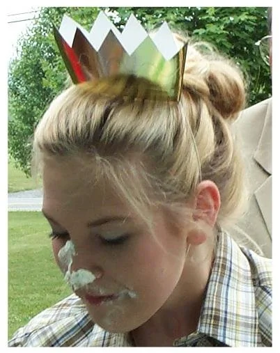 2001MayMeghan..ChurchCakeface.JPG