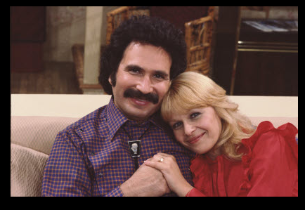 With Gabe Kaplan on the set of the series "Lewis and Clark."