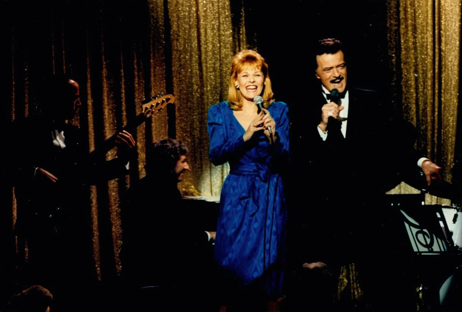 Singing with Robert Goulet on an episode was a blast! Here with Domenic Genova on bass and husband Ben Lanzarone on piano.