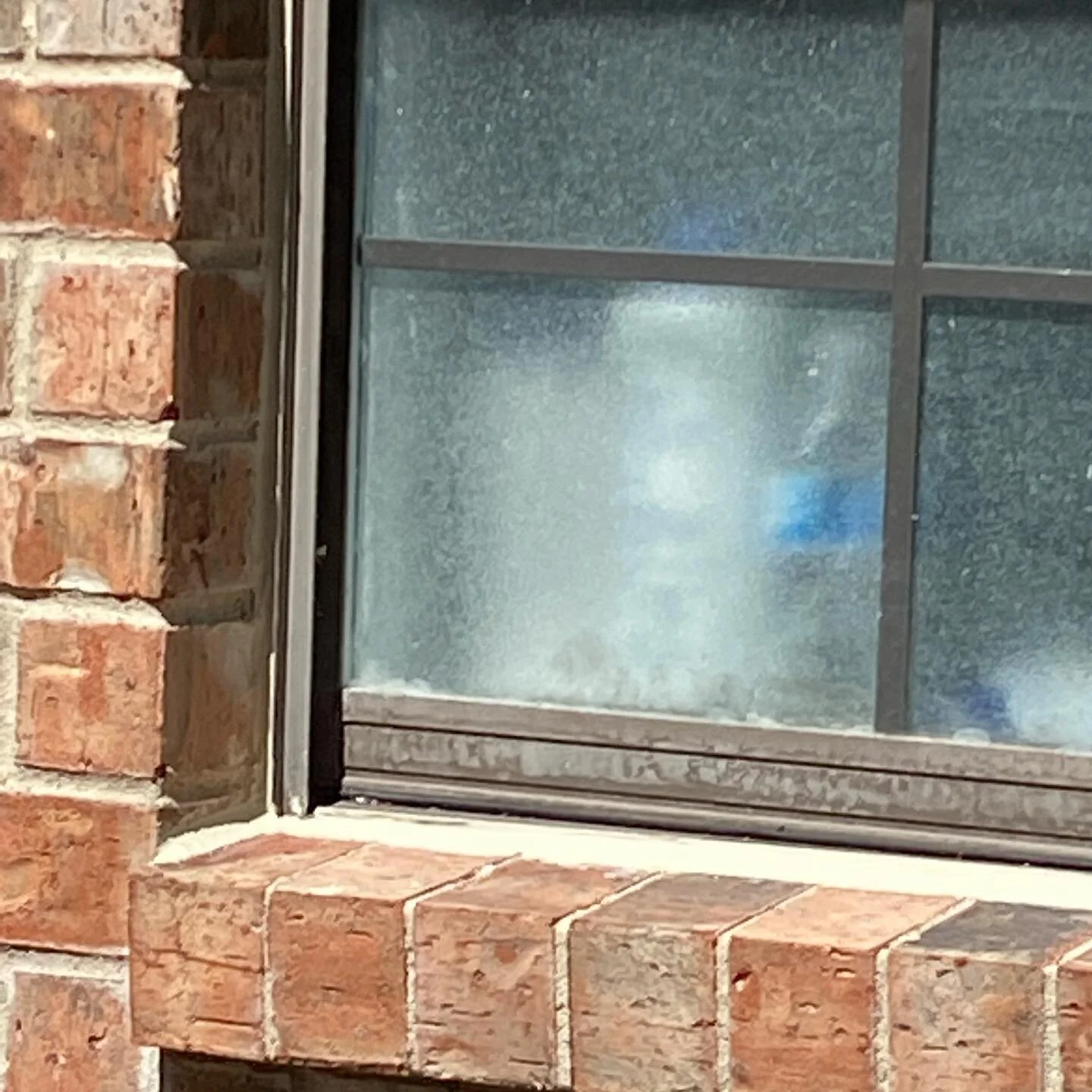 Residential perimeter window frames. MasterSeal polyeurathane NP2 material color tan.