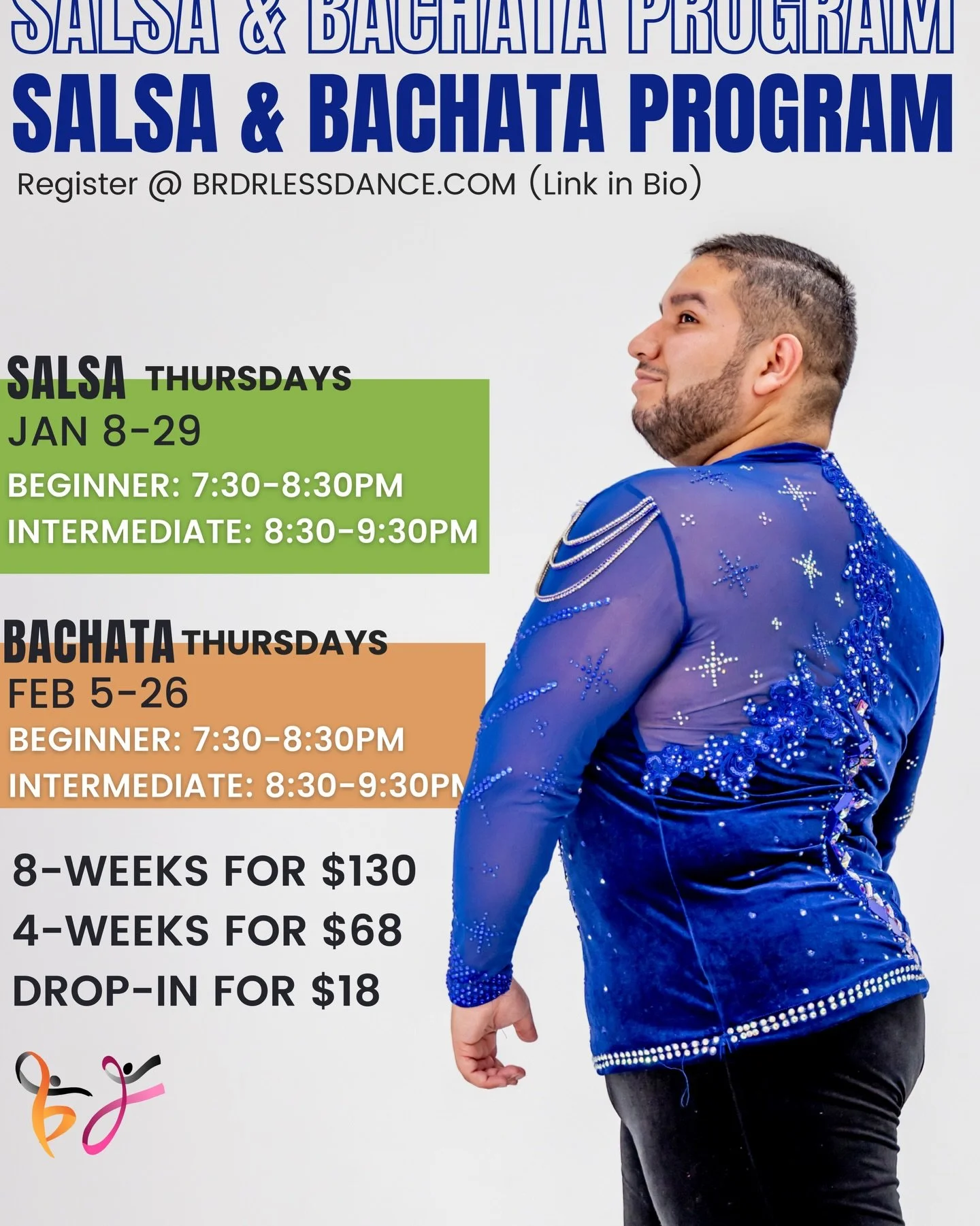 ⭐️SALSA &amp; BACHATA PROGRAM IS BACK⭐️

Join Jhosep in our most popular 8-week program staring Thurs, Jan 8!

📌Beginner: Thursdays @ 7:30pm
📌Intermediate: Thursdays @ 8:30pm

Price: $130+tax for 8-week course

We can&rsquo;t wait to start dancing 