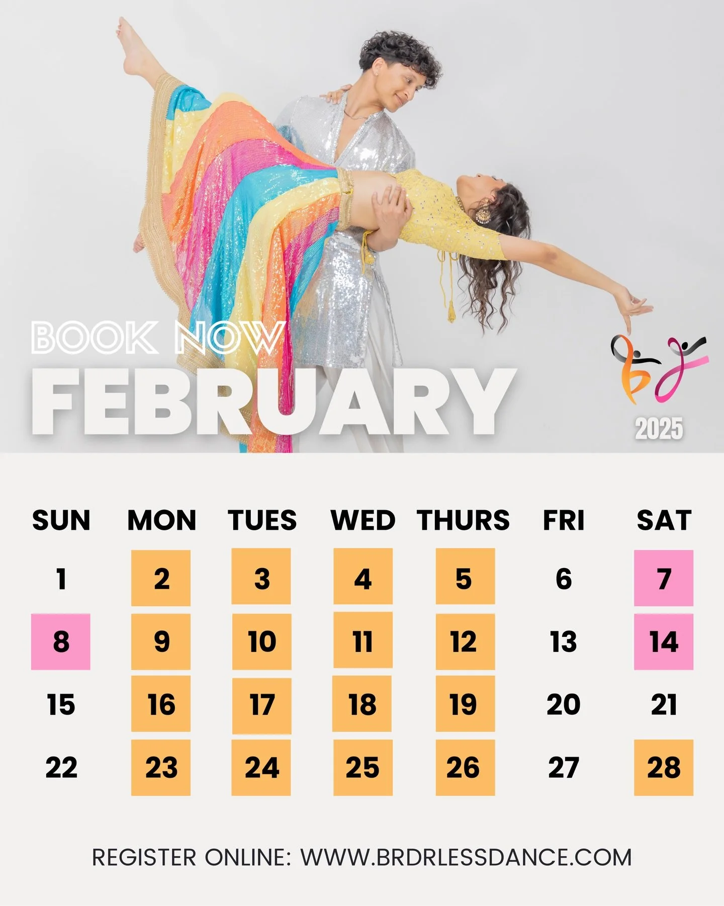 💫FEBRUARY CALENDAR IS HERE💫

📌SALSA &amp; BACHATA
📌BOLLYWOOD
📌BHANGRA
📌FLAME

✨Register for classes now! See you in the studio✨