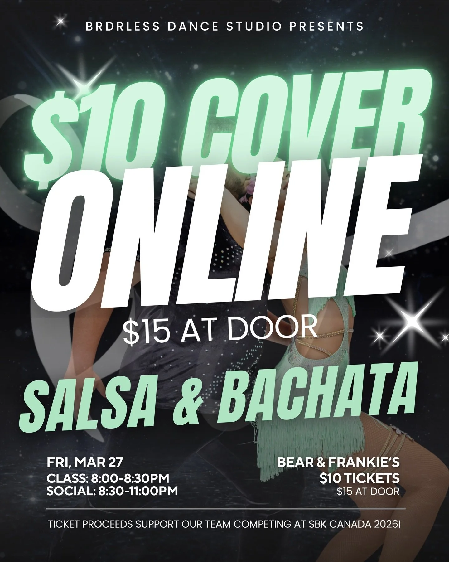 ✨BRDRLESS Social Dancing Fundraiser✨

BRDRLESS Dance is back with the LARGEST SOCIAL
⏰Fri, Mar 27 (Class 8:00pm-8:30pm, Social
8:30pm-11:00pm)
📍Bear &amp; Frankies, Covent Garden Market

Come support our dancers! They&rsquo;ve been training incredib