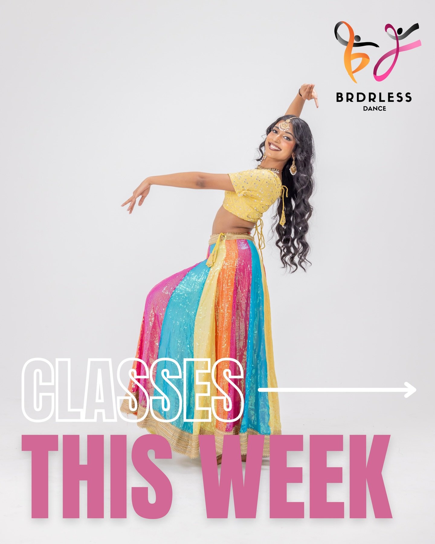 💃🏽CLASSES THIS WEEK (APR 12-18)💃🏽

REGISTER ONLINE NOW @ BRDRLESSDANCE.COM (Link in bio)

📌Bhangra
📌Bollywood
📌Salsa

See you in the studio 🤩