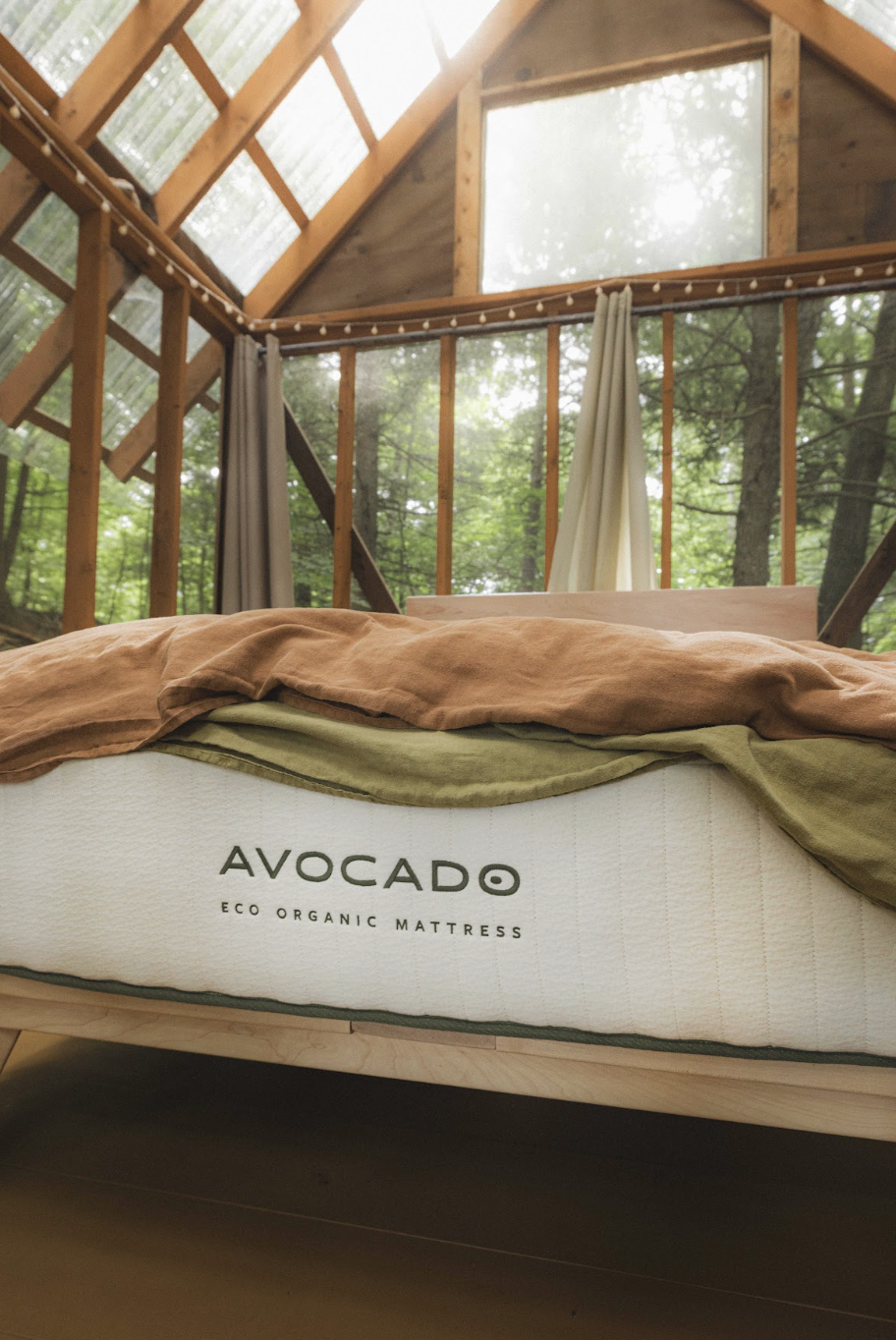 Avocado organic mattress and maple bed