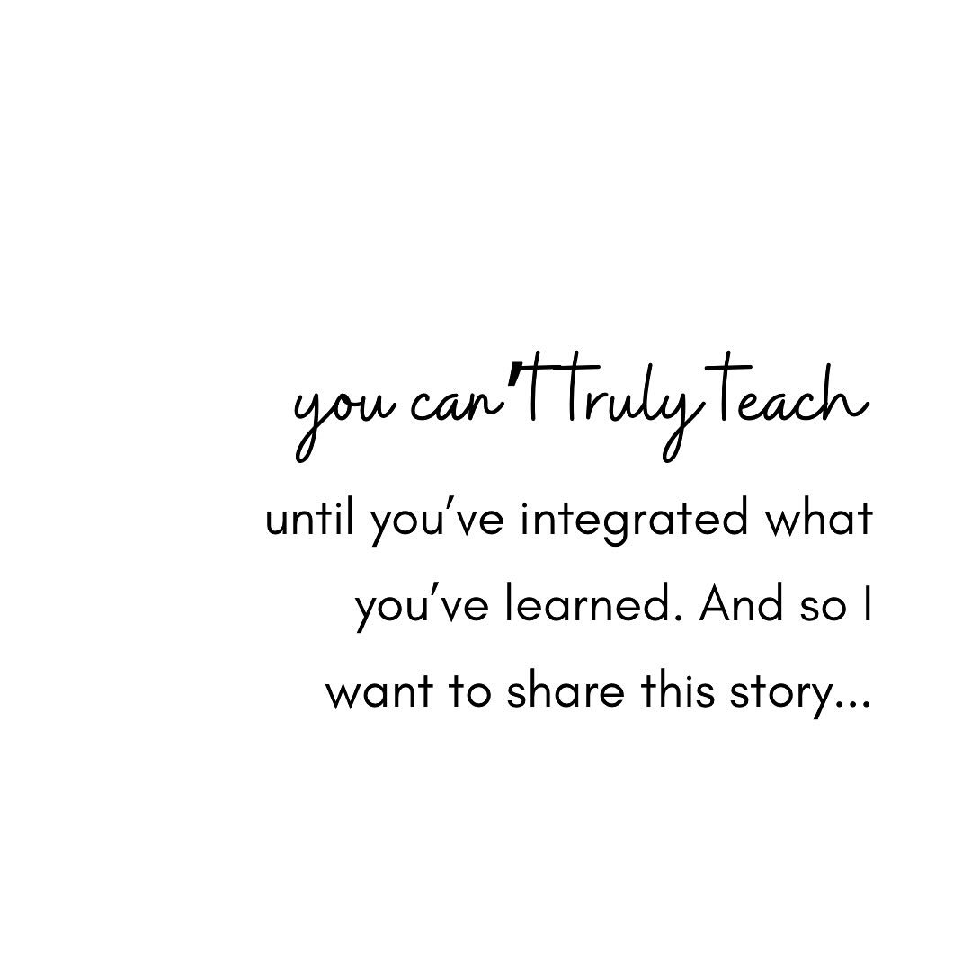 This 🎤 teaching never truly lands until you&rsquo;ve embodied the practice yourself. It&rsquo;s not something you can fake. It becomes incredibly obvious when you do. We need more teachers teaching from a place of passion and love, not because it&rs