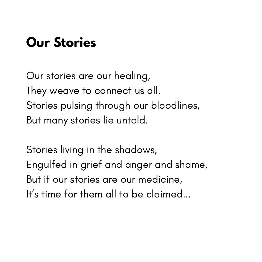🫶💕🌸 OUR STORIES 🫶💕🌸 an important message for why I&rsquo;m so passionate about Human Design and self reflection. Connecting us back to parts of ourselves that lie hidden in the shadows and need to be reclaimed to heal 🙏 #poetry #creativewritin