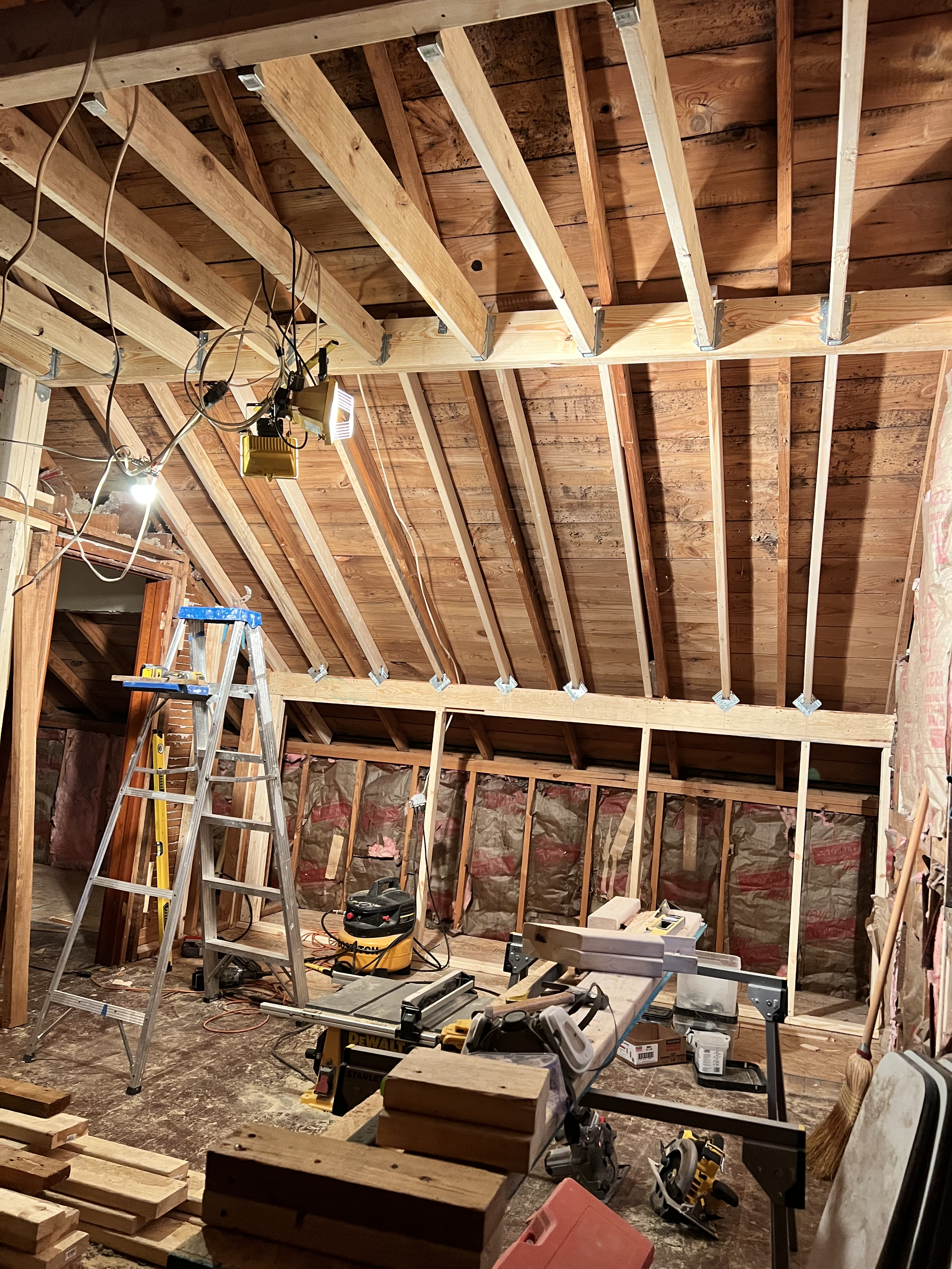 Upstairs Bedrooms -  during construction 