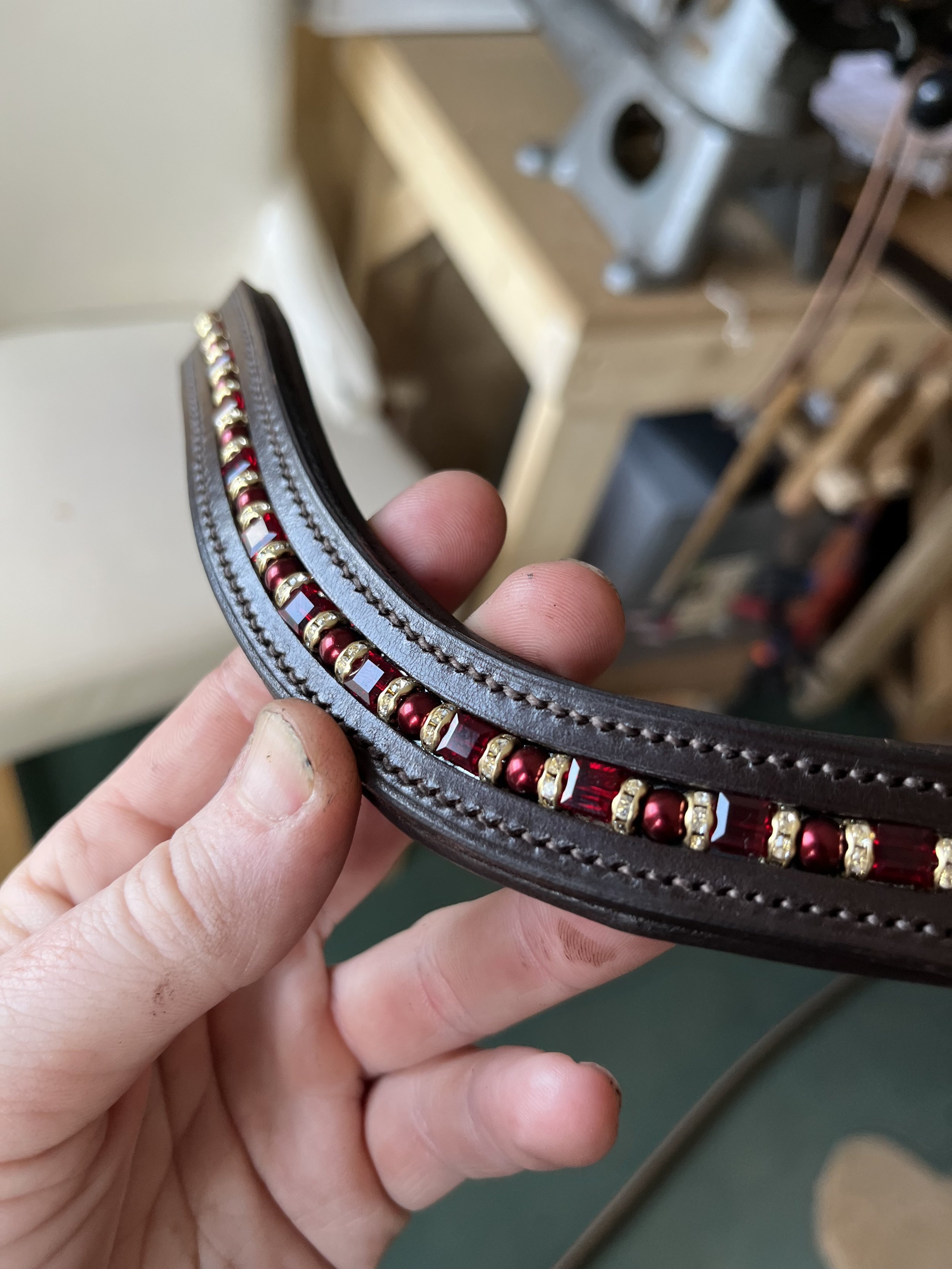 Beaded browband