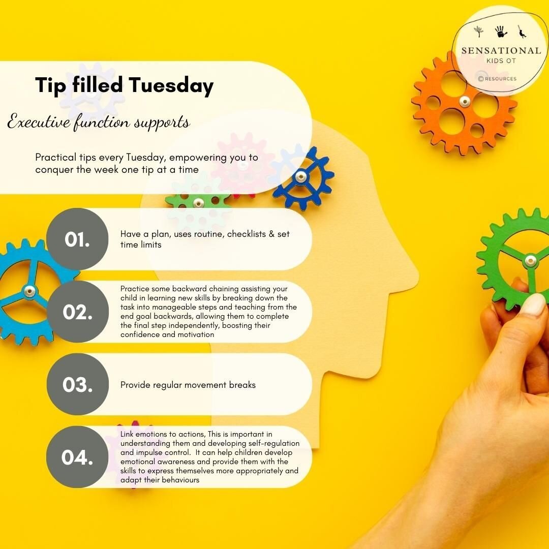 🔑 Time for tip-filled Tuesday -  aimed to empower you with the knowledge to conquer the week one tip at a time 🧠 

Unleash executive functioning tips and tricks to empower kids with the skills they need to thrive and conquer their daily tasks

Join