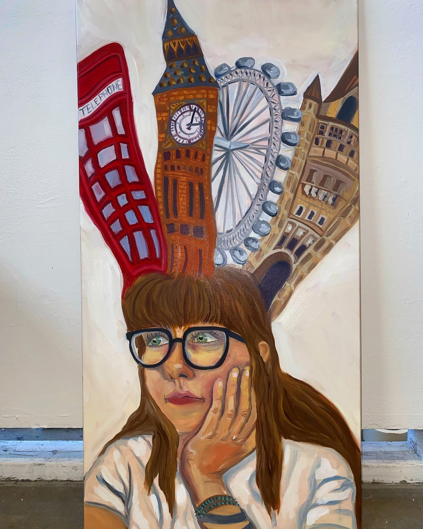 London on my mind 🇬🇧
.
Reflecting on my first month of living abroad with my first piece of the term 😁🤍🥳 very happy with this wonky start.. now off to the next 🌍
.
.
.
#artist #artistabroad #selfportrait #portrait #oilpainter #oilpainting #pain