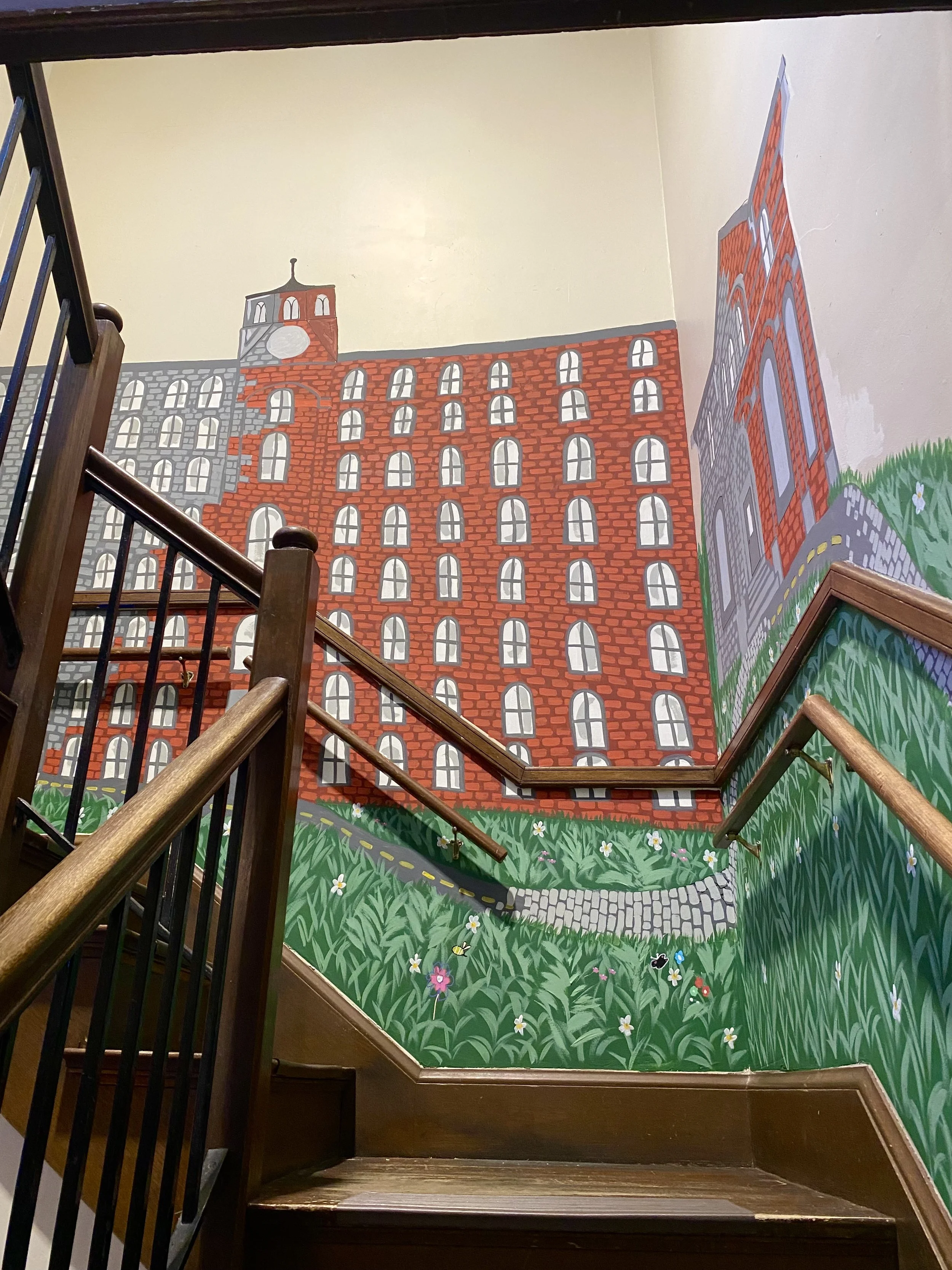 Wanskuck Library Historic Community Mural, Graduate Thesis Research Project, Located in Providence RI, 2025. (Side 2)