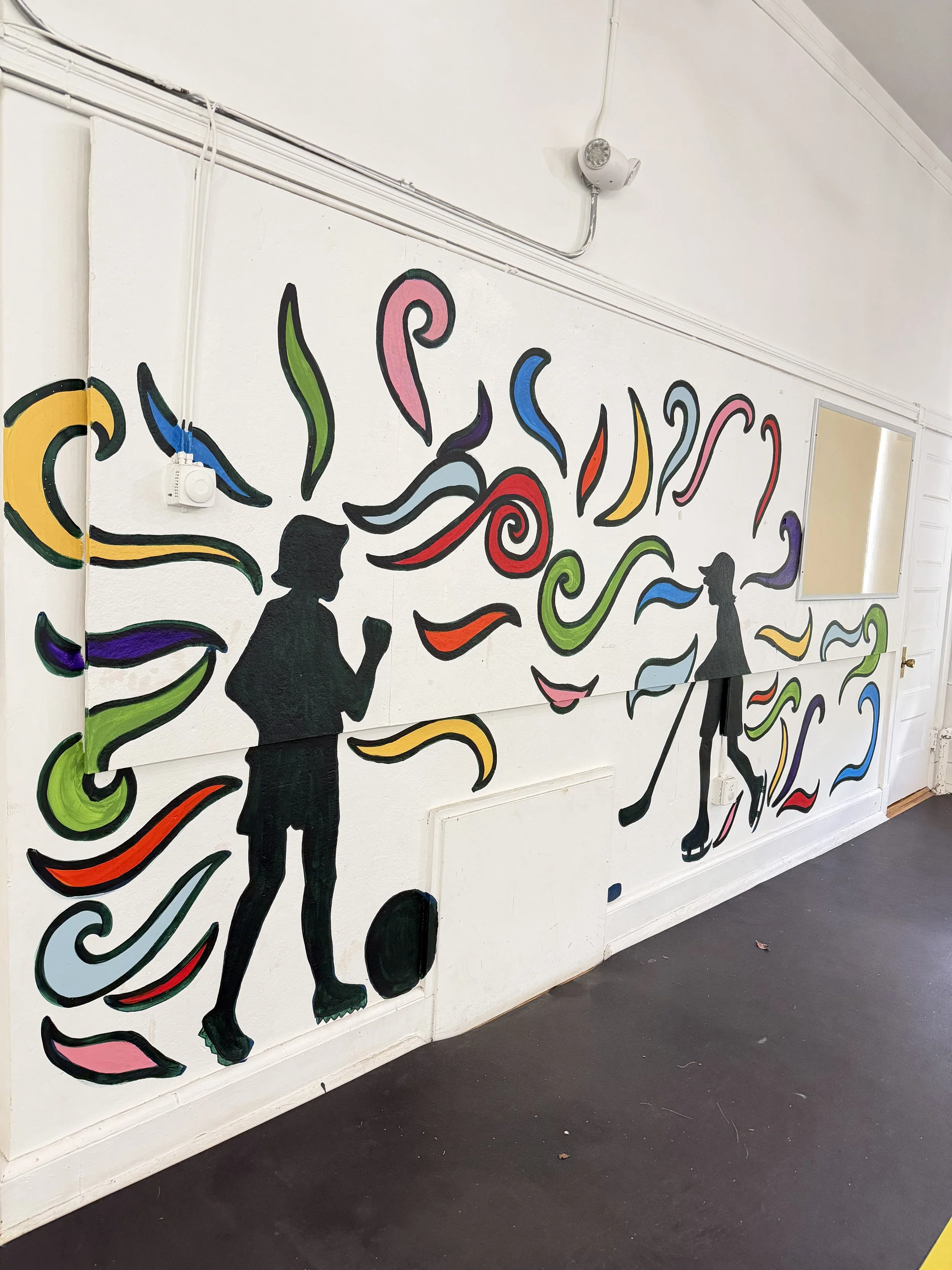 The Sports Court, Wall 1, Commission from The Southborough Recreation Department, Located in Southborough MA. August 2026