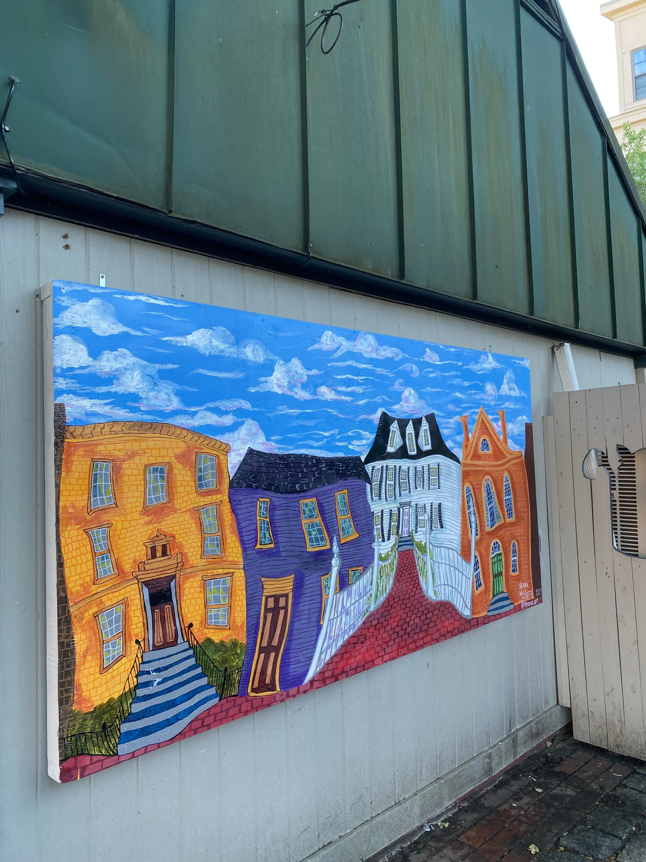 Salem Arts Festival Mural Slam, Live Painting Event from Summer of 2024, Located in Salem MA. Installed in Salems Artist Row until June 2025. (Image 2)