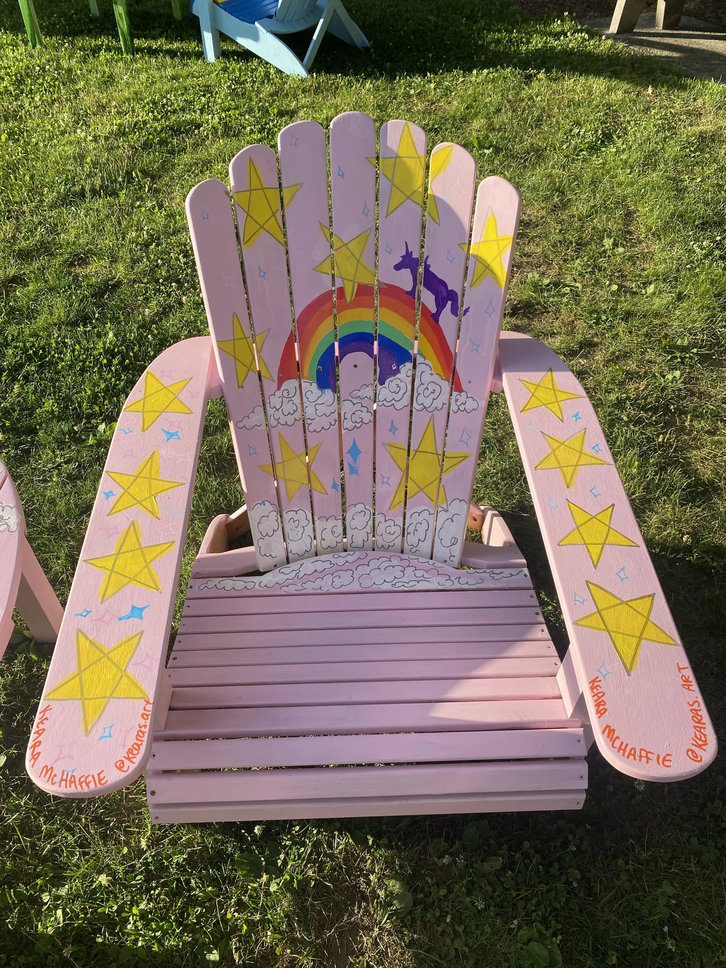 Lawn Chair Commission for The Natick Morse Institute Library, Located in Natick MA, Summer of 2024. 