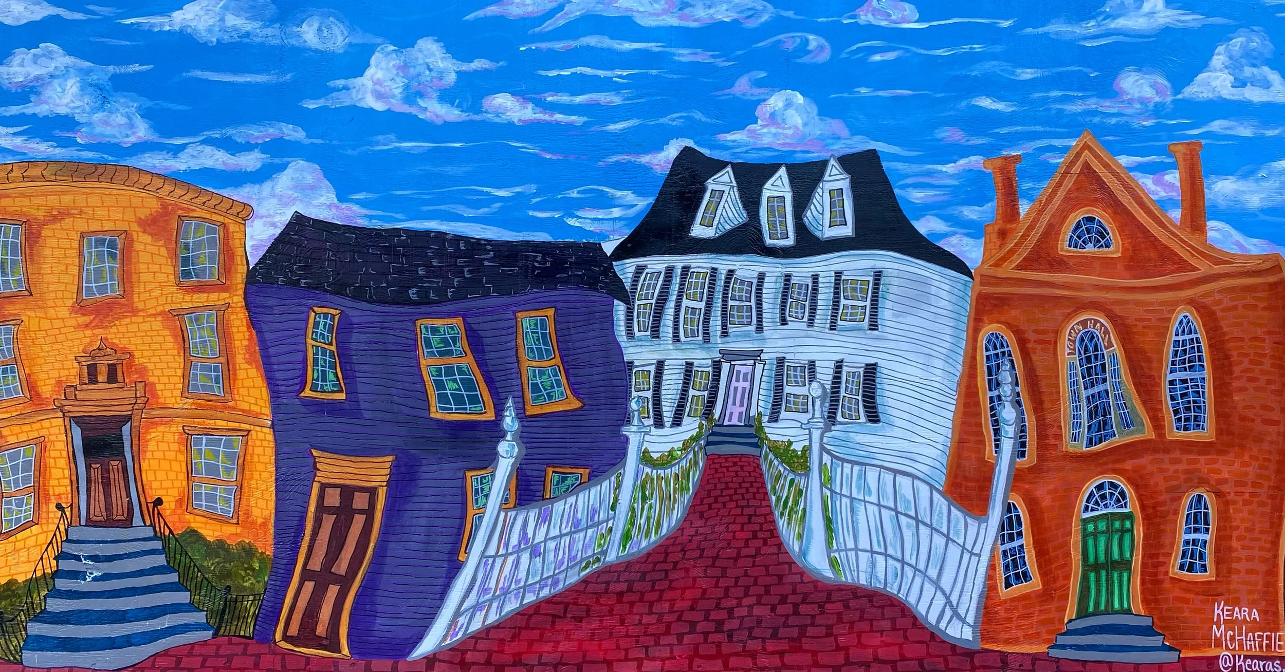 Salem Arts Festival Mural Slam, Live Painting Event from Summer of 2024, Located in Salem MA. Installed in Salems Artist Row until June 2025. (Image 3)