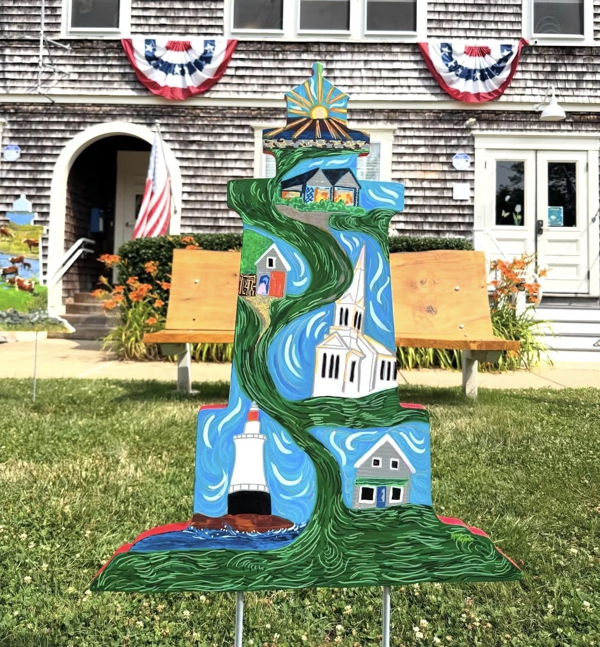 "Lighthouses on the Lawn", Exhibition and Fundraiser with the Little Compton Community Center Annual Summer Show. Located in Little Compton RI, Summer of 2026.