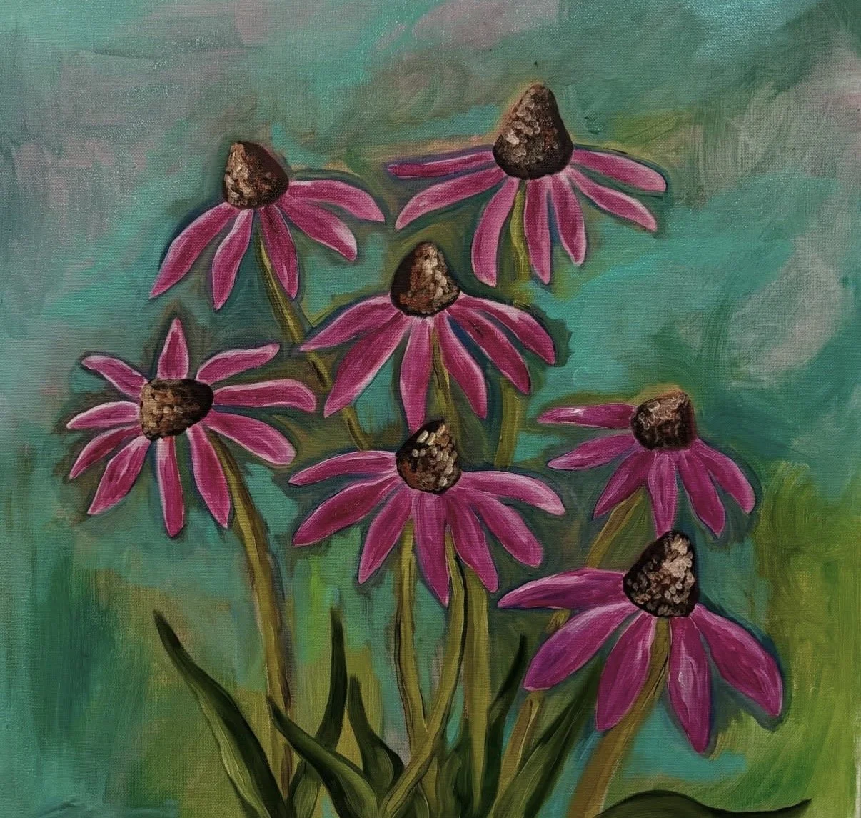 From Moms Garden, 20 x 20 in, Oil on canvas, 2026