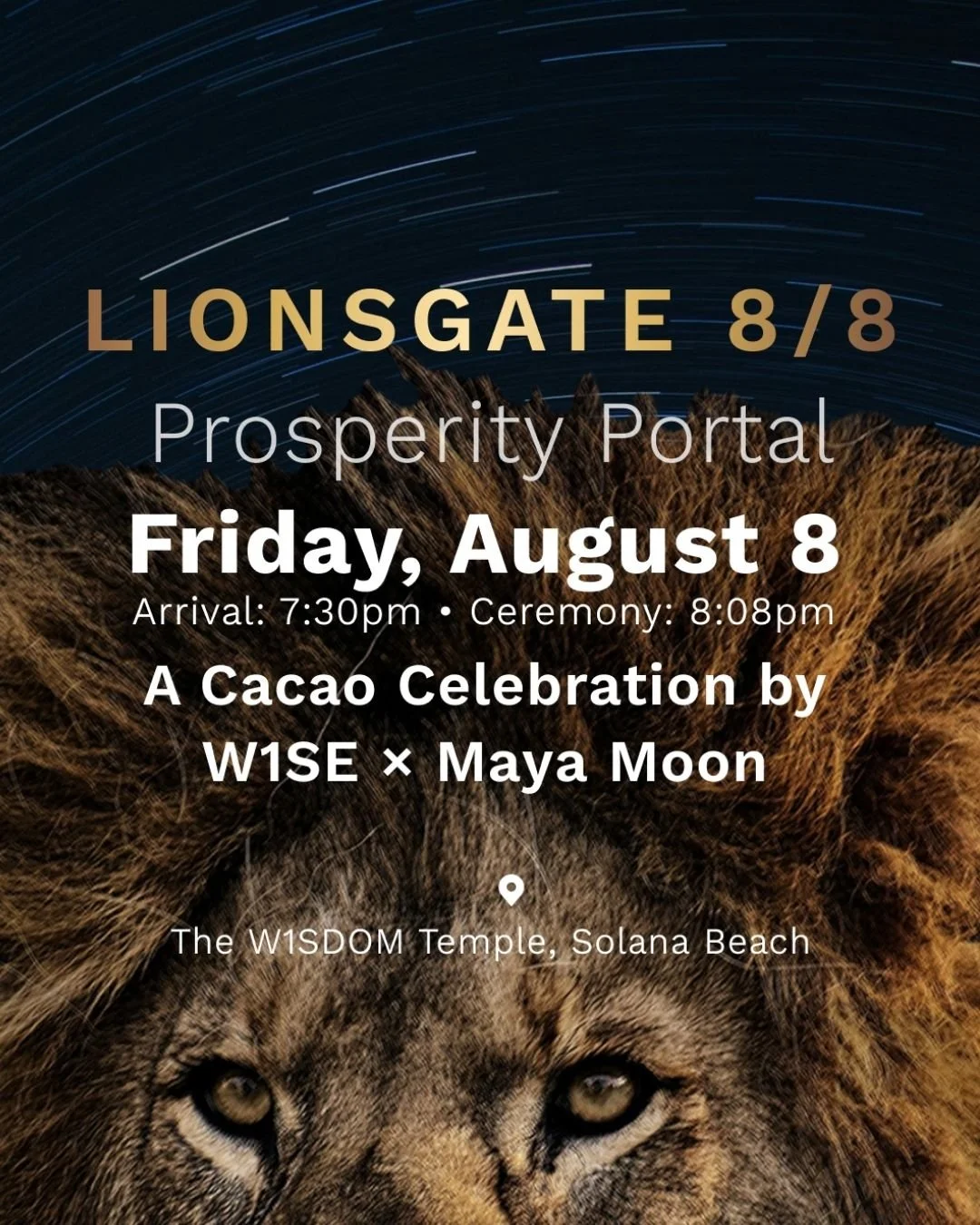 Lion's Gate 8/8 Prosperity Portal Party