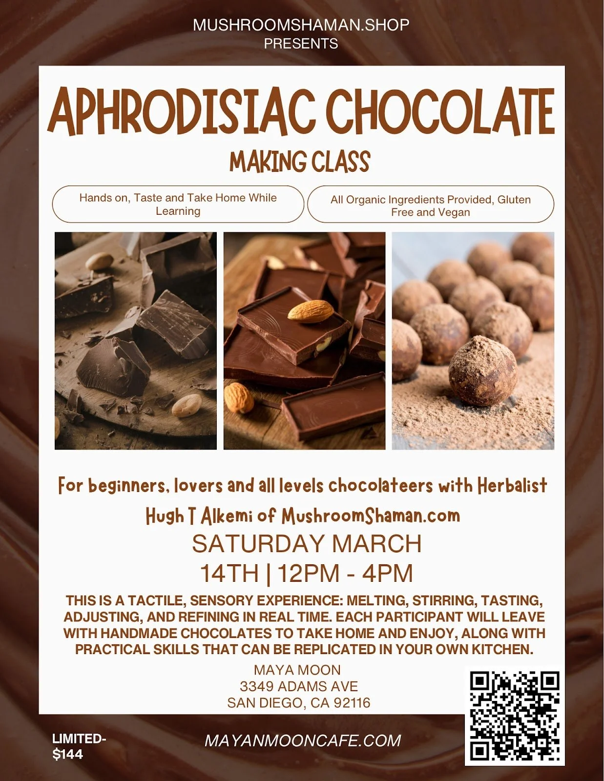 Raw Chocolate Alchemy Workshop: Crafting, Tempering & Infusion (Vegan)