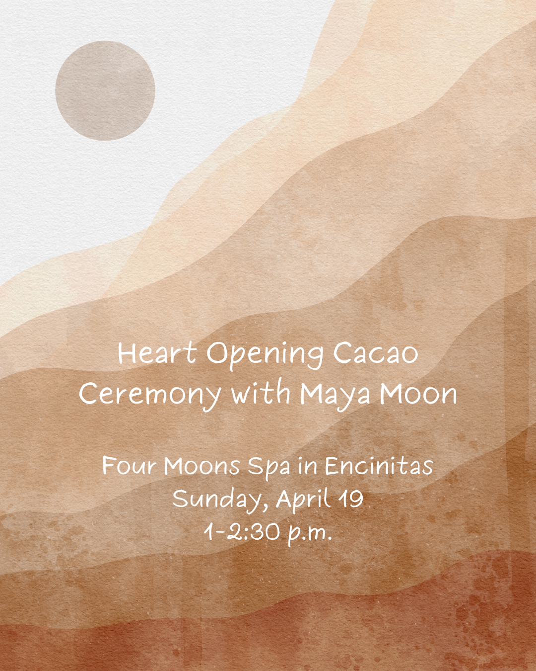 Cacao Ceremony at Four Moons Encinitas