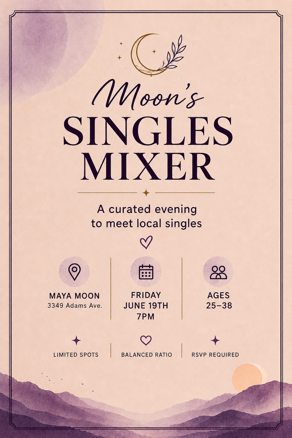 Moon's Singles Mixer