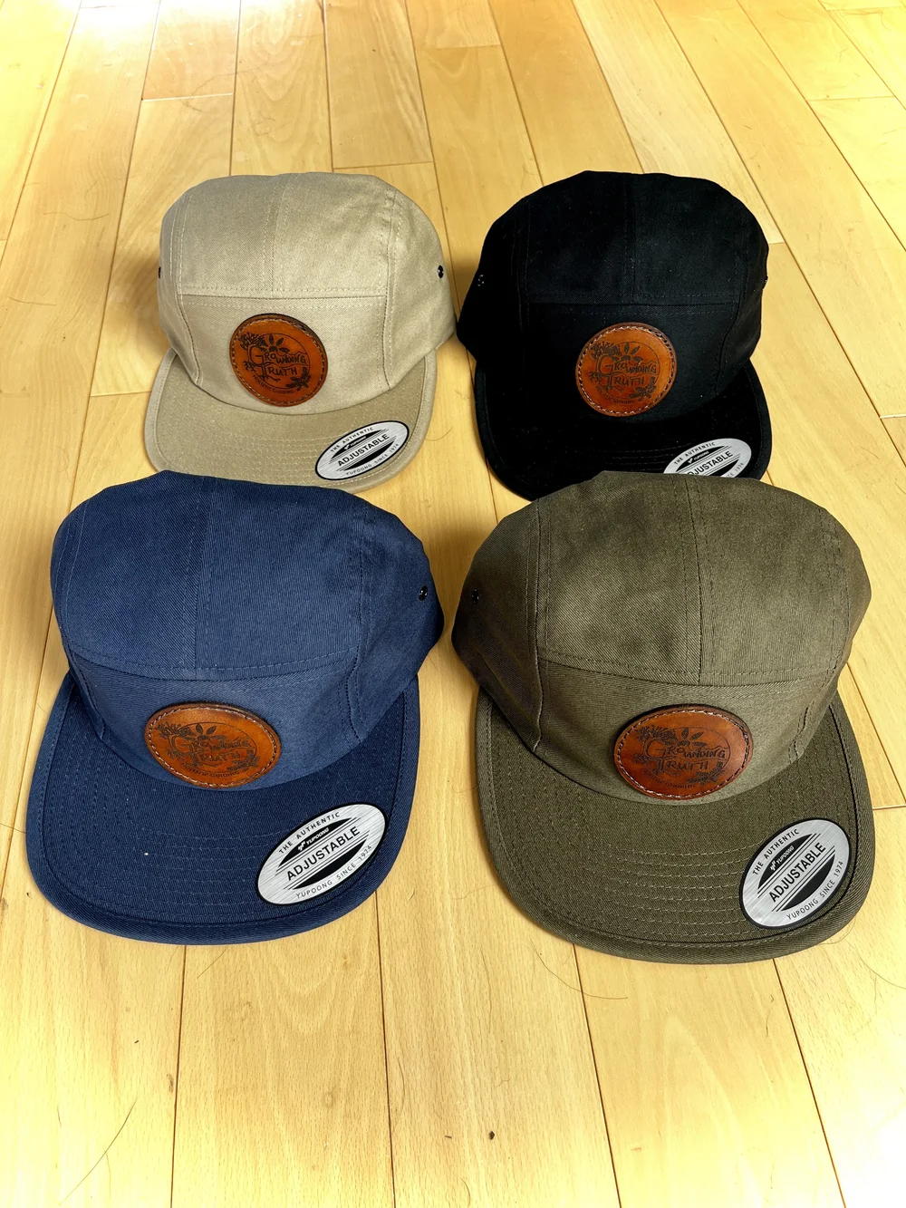 5-Panel Hat with Custom Leather Patch — GroundingTruth  display picture 3