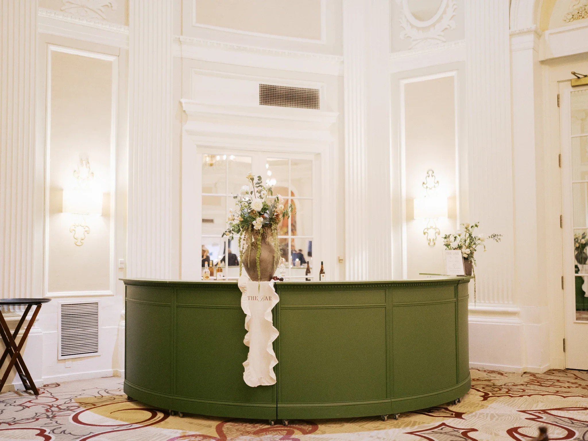 Custom built bar.