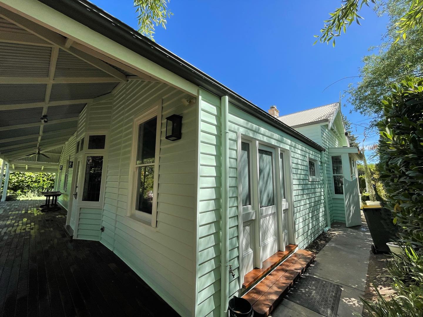 The magic of paint!  Here are some before &amp; afters of bringing this old beauty back to life!  #painting #exteriorpainting #weatherboards
