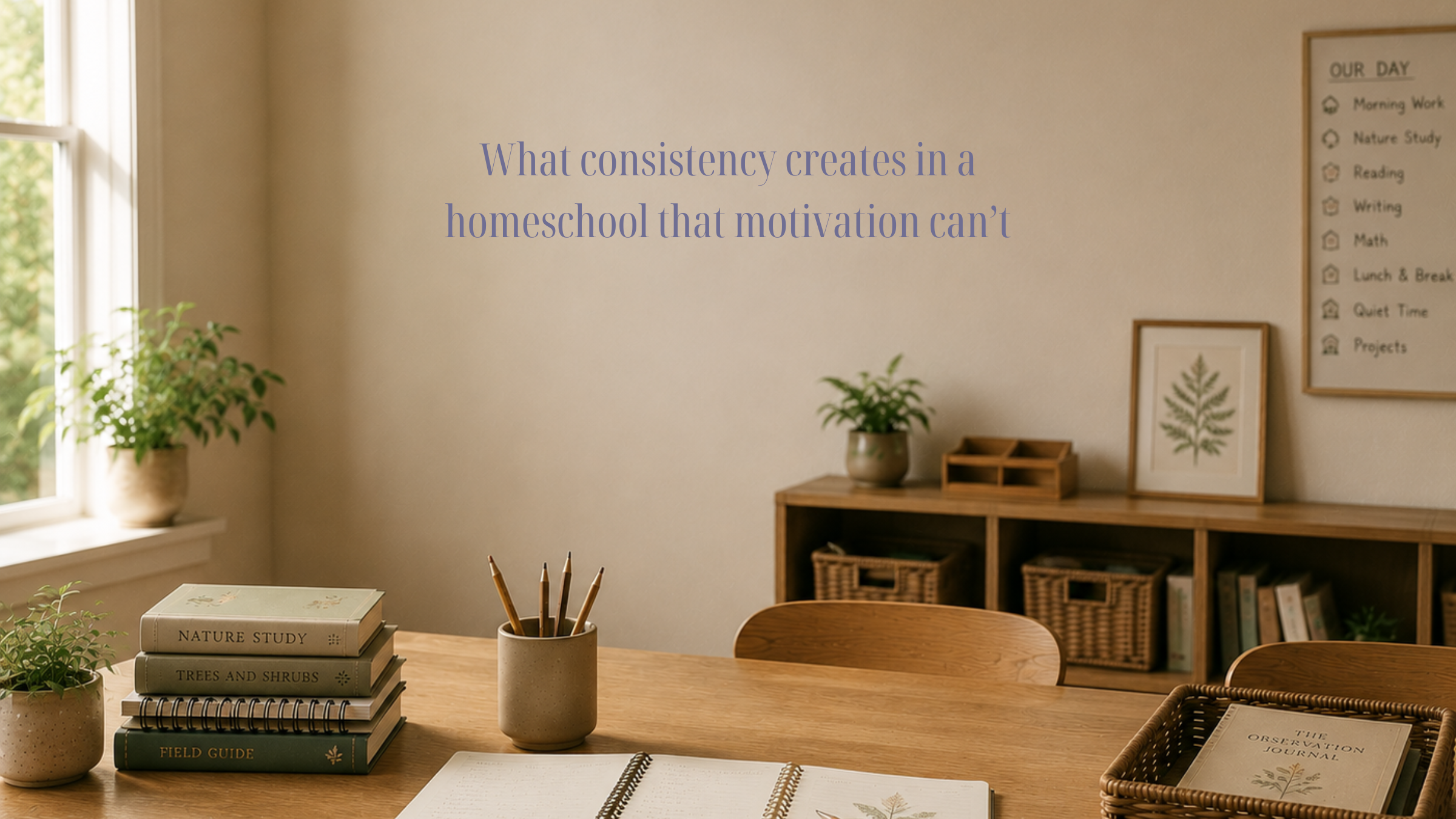 What Consistency Creates in a Homeschool That Motivation Can’t