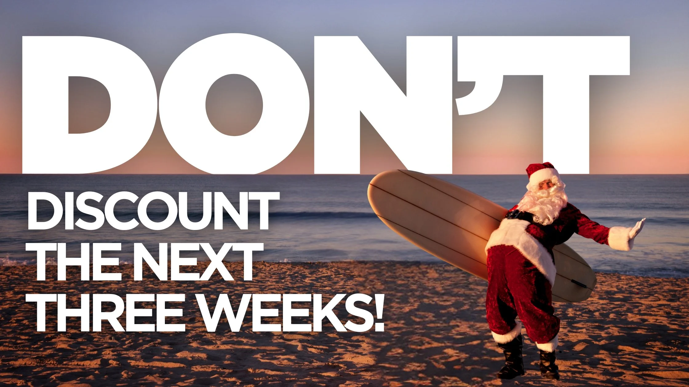 Don't discount the next three weeks!