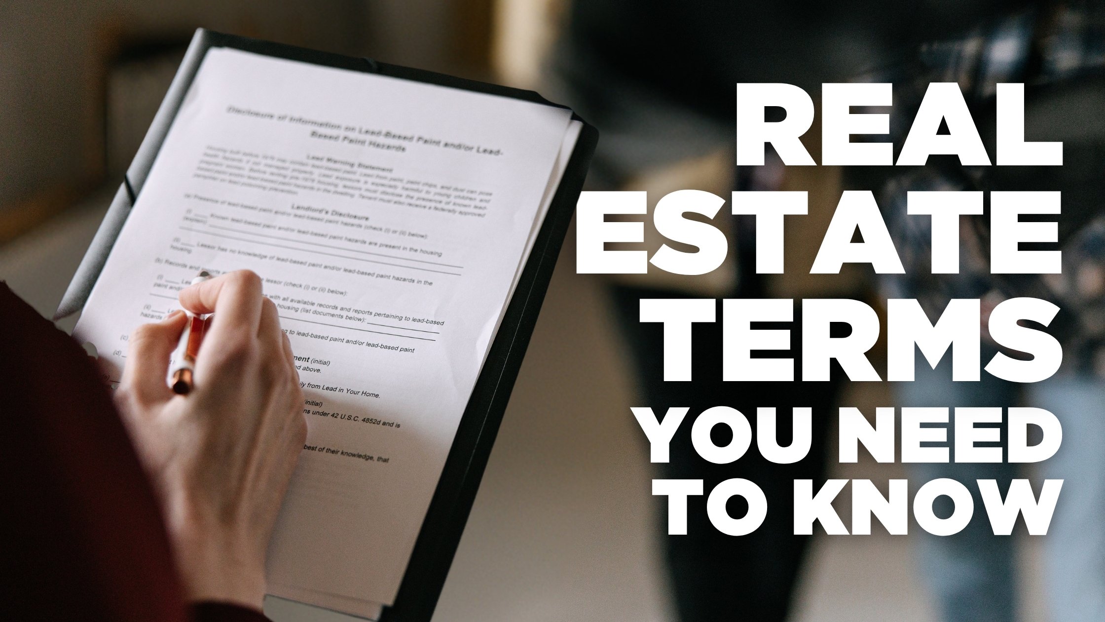 Real estate terms you need to know