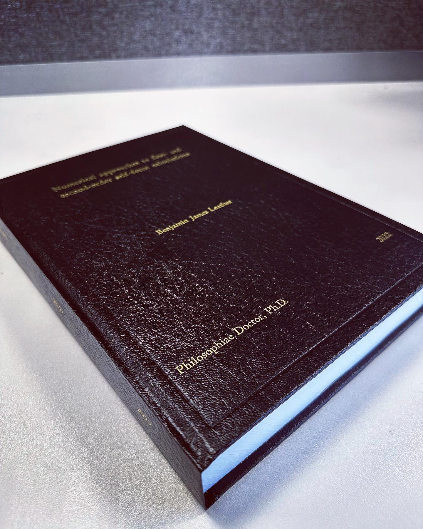 Finally, have a hard copy of my thesis. 

4 years and many hundreds of pages later&hellip;

#academia #physics #phd #phdlife #phdjourney #academic #paper #research #ucd #gravity #stem #maths #mathematics #education #study #school #student # college #