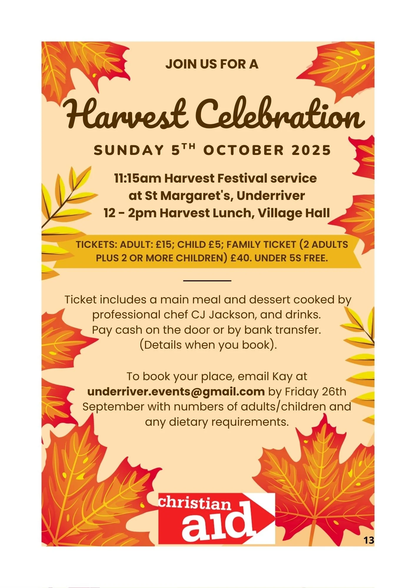St Margaret's Harvest Lunch