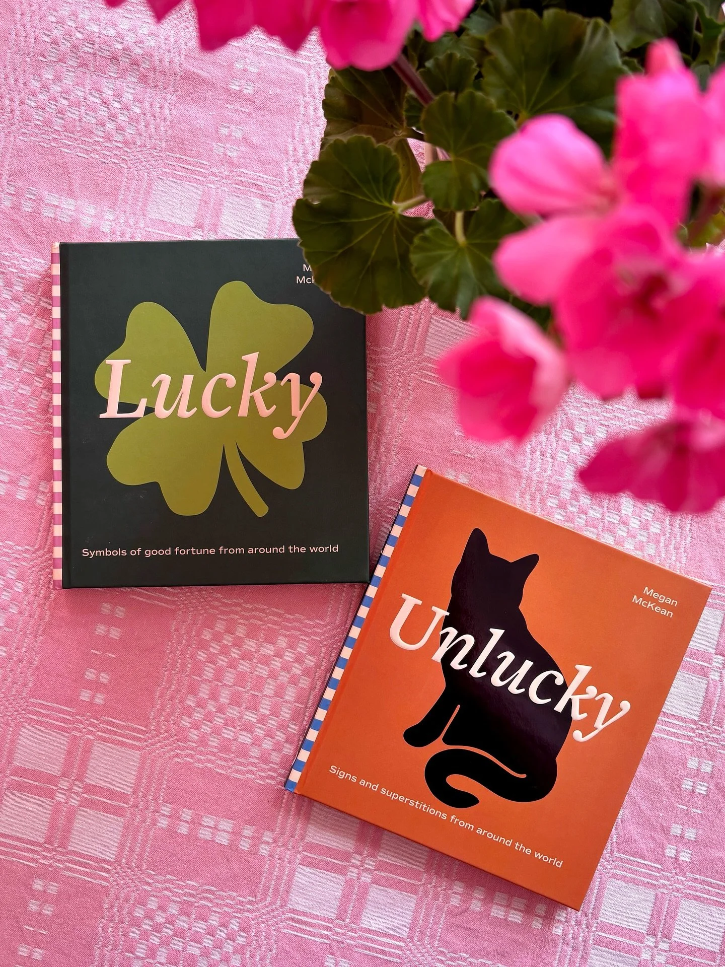 The perfect pair (if I do say so myself!)⁠ 💚🧡
⁠
Whether you&rsquo;re looking for a little more luck, or trying to avoid misfortune, my books Lucky and Unlucky have you covered! ⁠
⁠
Available now worldwide with @hardiegrantbooks ✨