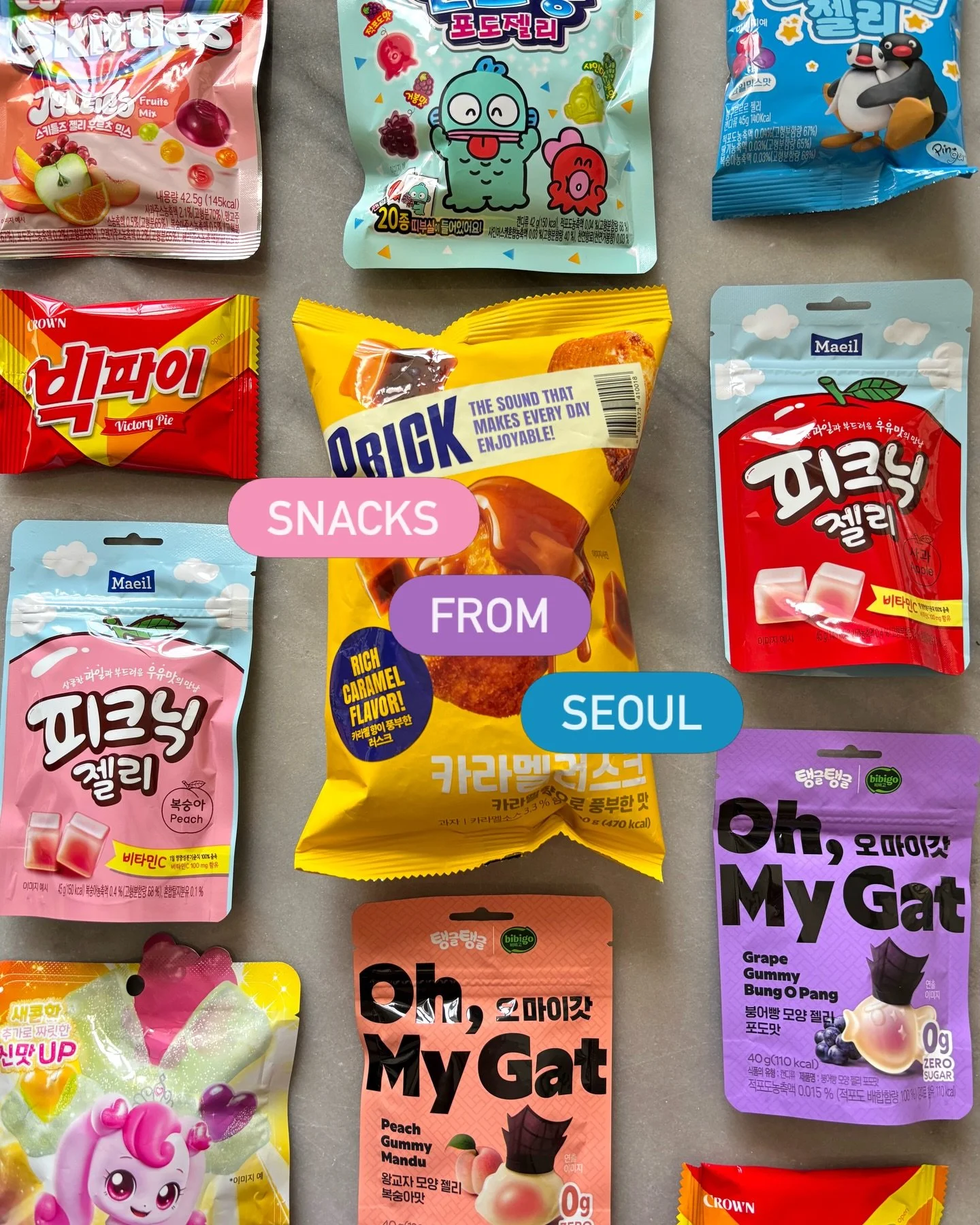 My favourite tourist destination is the convenience store 🍦 Seoul was a 10/10 for packaging inspiration - colours, type and of course the cutest little characters on everything!