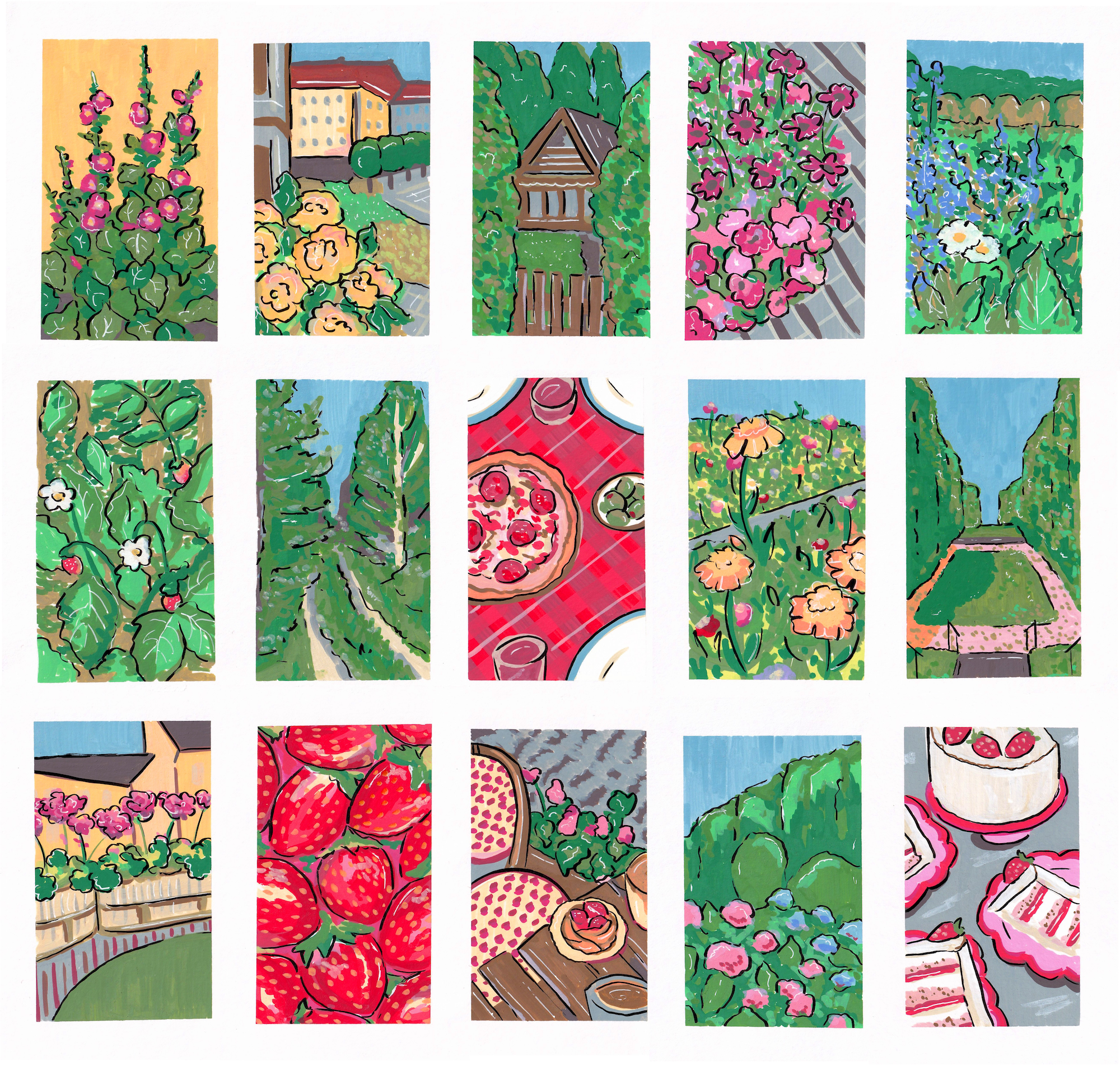 Summer in Sweden Sketch Series