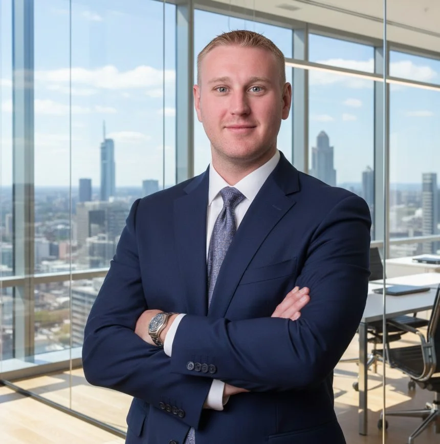 Daniel Schram, independent Medicare and health insurance agent, standing in his office