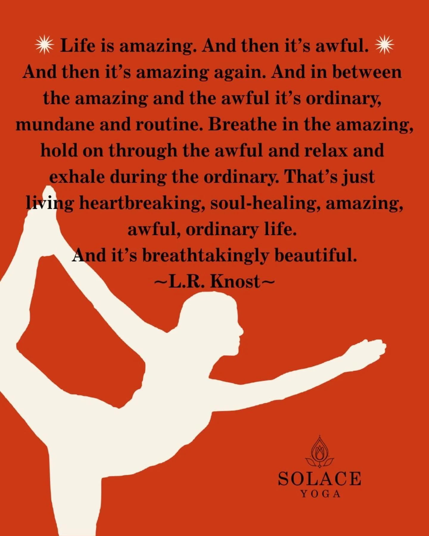 Life has a way of moving in waves&mdash;moments where everything feels open, light, and full of possibility&hellip; and then moments where it feels heavy, uncertain, or just hard.

Both are real. Both are part of being human.

In yoga, we often come 