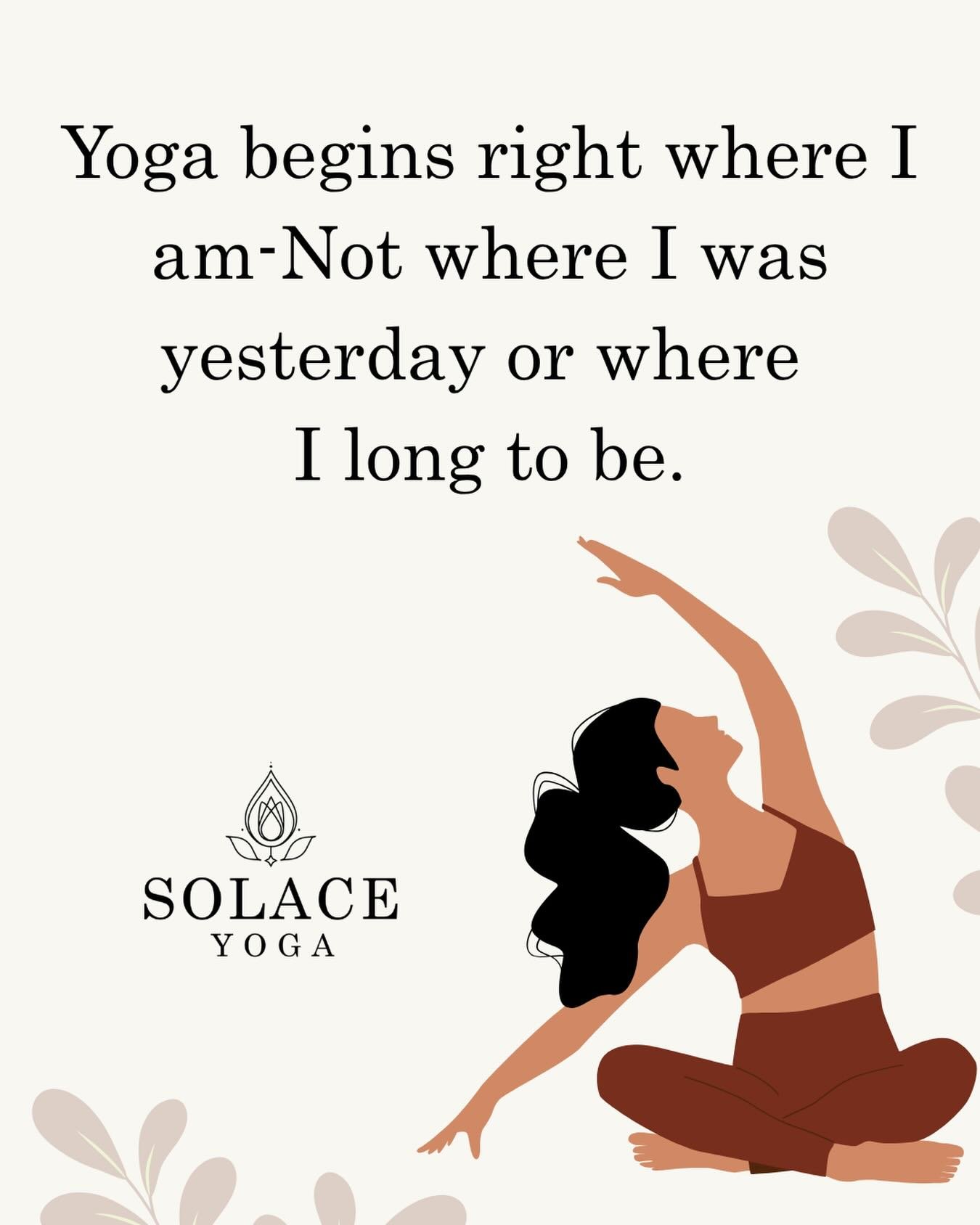 Yoga begins where I am.
No expectations. No comparisons. Yoga is there on the good days, the hard days, and everything in between. Just show up. 🙏🏻. #solaceyogastudio #yoga #concord #kannapolis #charlotteyoga