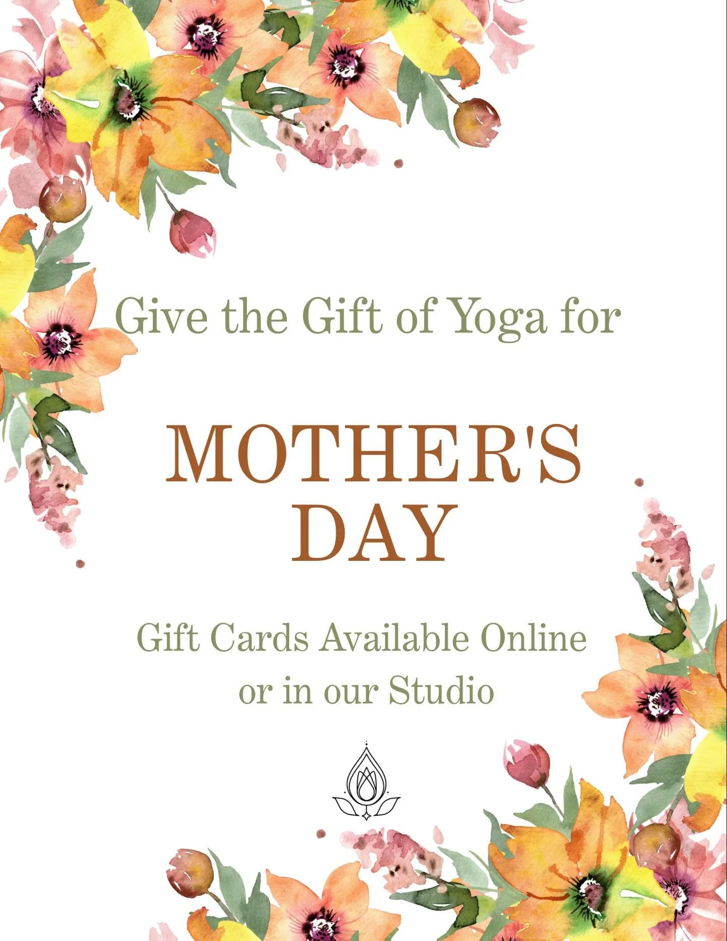 This Mother&rsquo;s Day, give Mom something she truly deserves&hellip; time to breathe, move, and feel cared for. 💛

Gift her the experience of yoga &mdash; where she can unwind, reconnect, and nurture herself from the inside out.

Because the best 