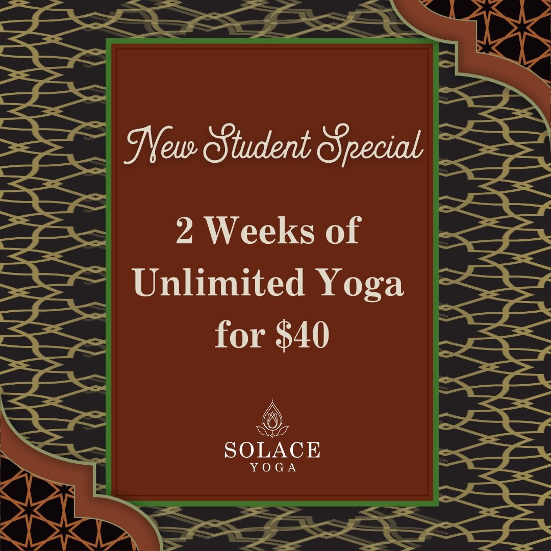 Explore different classes, meet our amazing teachers, and feel the benefits in your body + mind.

👉 No experience needed
👉 All levels welcome
👉 No strings attached

Start your journey today &mdash; your mat is waiting 🧘&zwj;♂️💫 #solaceyogastudio