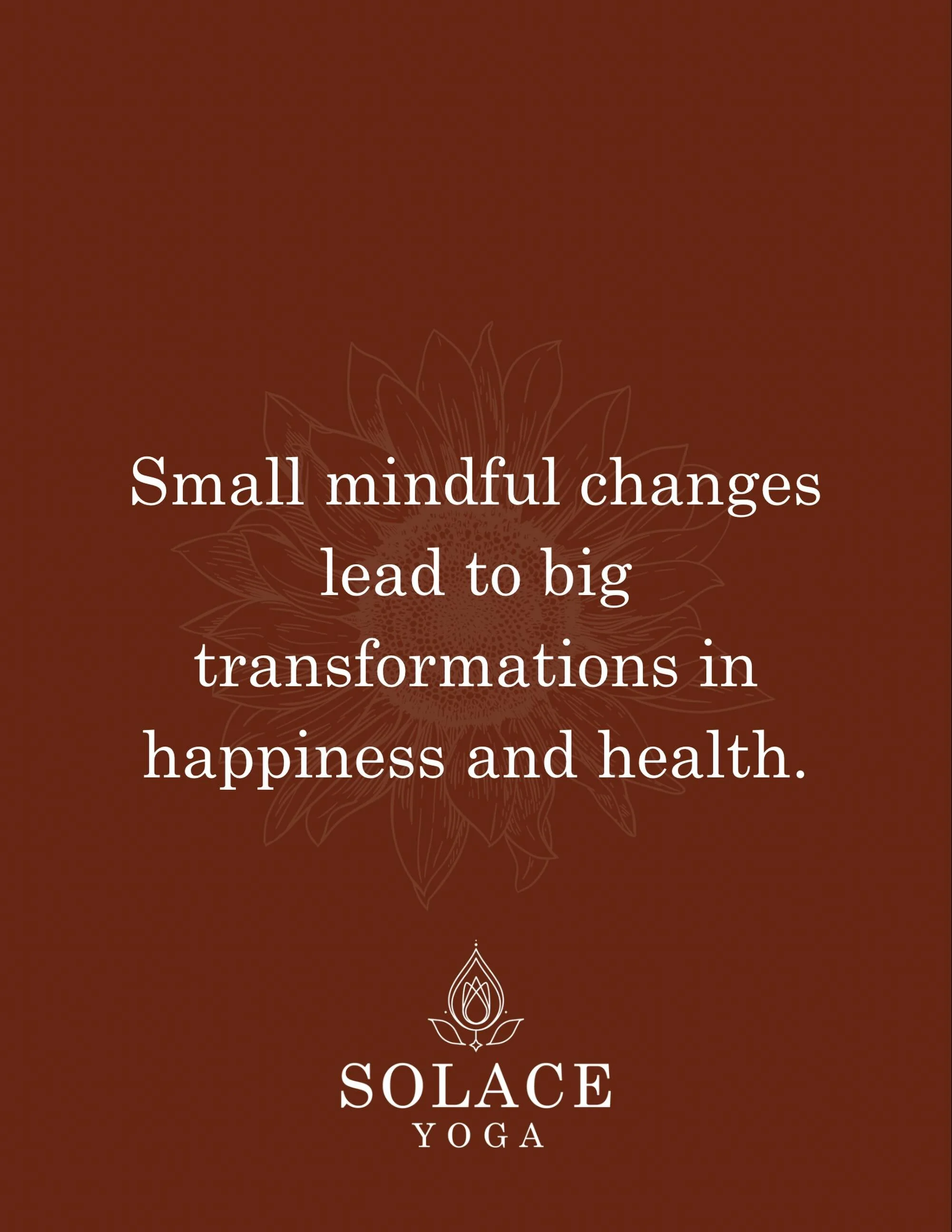 Small changes, practiced consistently, can lead to the biggest transformations. Every step forward matters &mdash; on and off the mat. ✨  #solaceyogastudio #yoga #concordnc #kannapolisnc #charlotteyoga