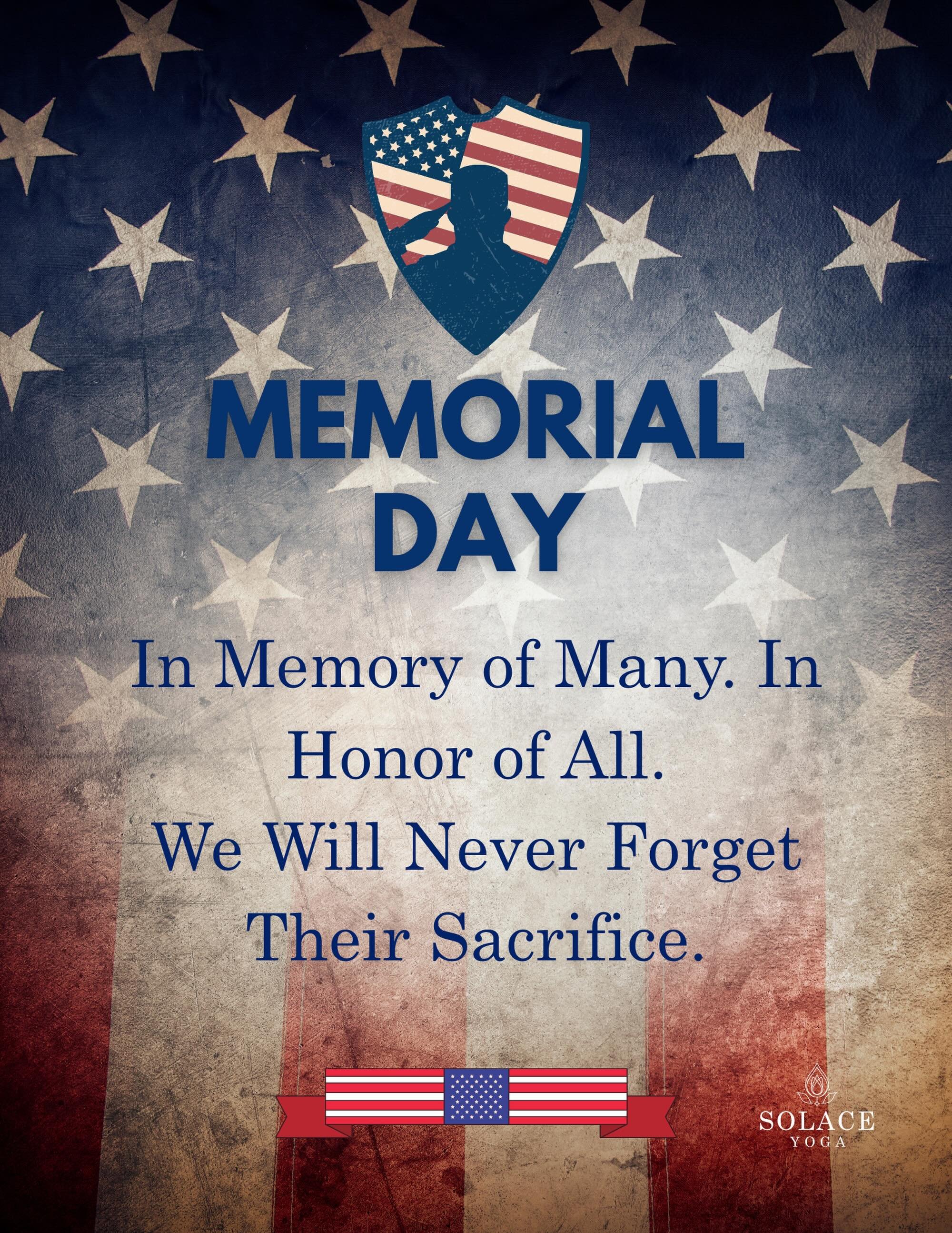 In honor of Memorial Day, we pause to remember and honor the brave men and women who gave their lives in service to our country. Their courage and sacrifice remind us to live with gratitude, compassion, and purpose. Today, we honor their legacy and h
