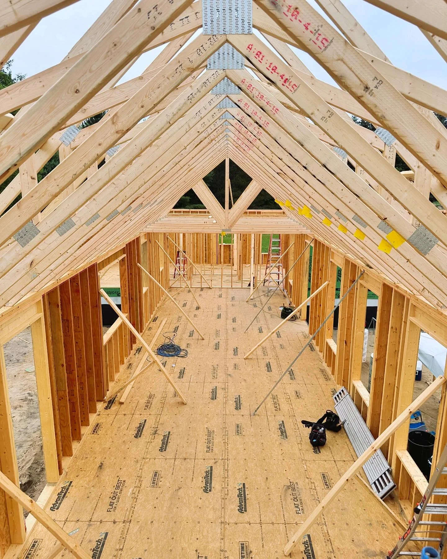 Truss day #builder#homebuilder#framing#carpentry#leelanau#traversecity