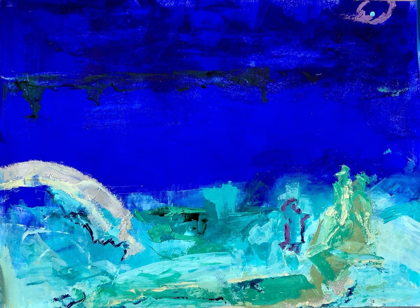 “Sacred Waters”. Exploring ideas of our connection to the elements of nature. #globalwarming #oil/coldwaxpaint. #abstractpainting #colourfield #contemporaryart #curator. #decor. #canadianartist