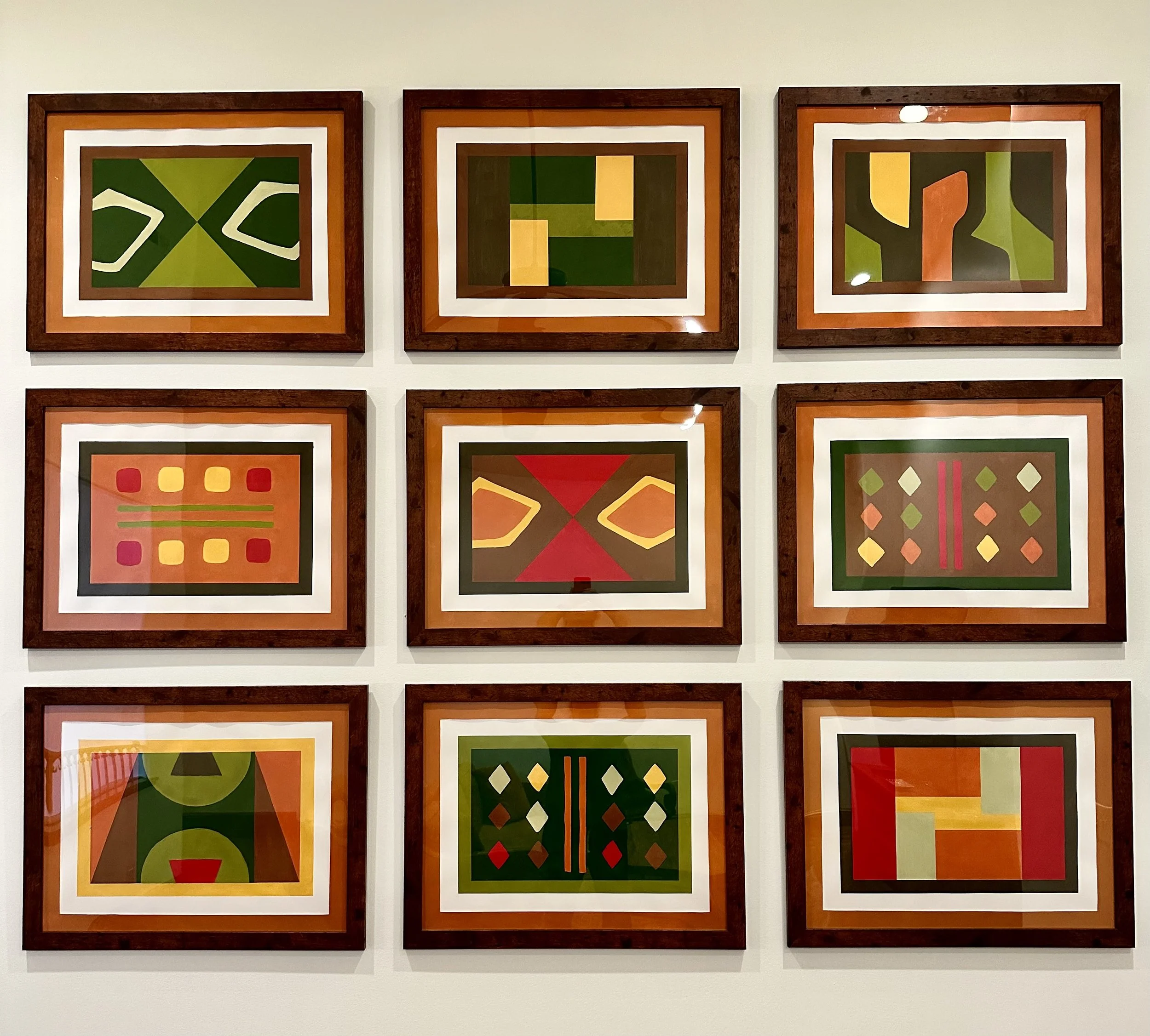 Lodge Series  18"x24" each  Tempera on Paper 2023 IN USE 