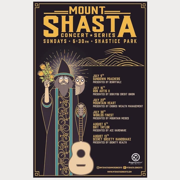 Sunny Sundays has us thinking about the @mtshastasummerconcerts! Who is ready to rock out with us at Shastice Park?! 
#visitmtshasta #seesiskiyou #visitcalifornia #mtshasta  #norcal #activenorcal #hellocalifornia