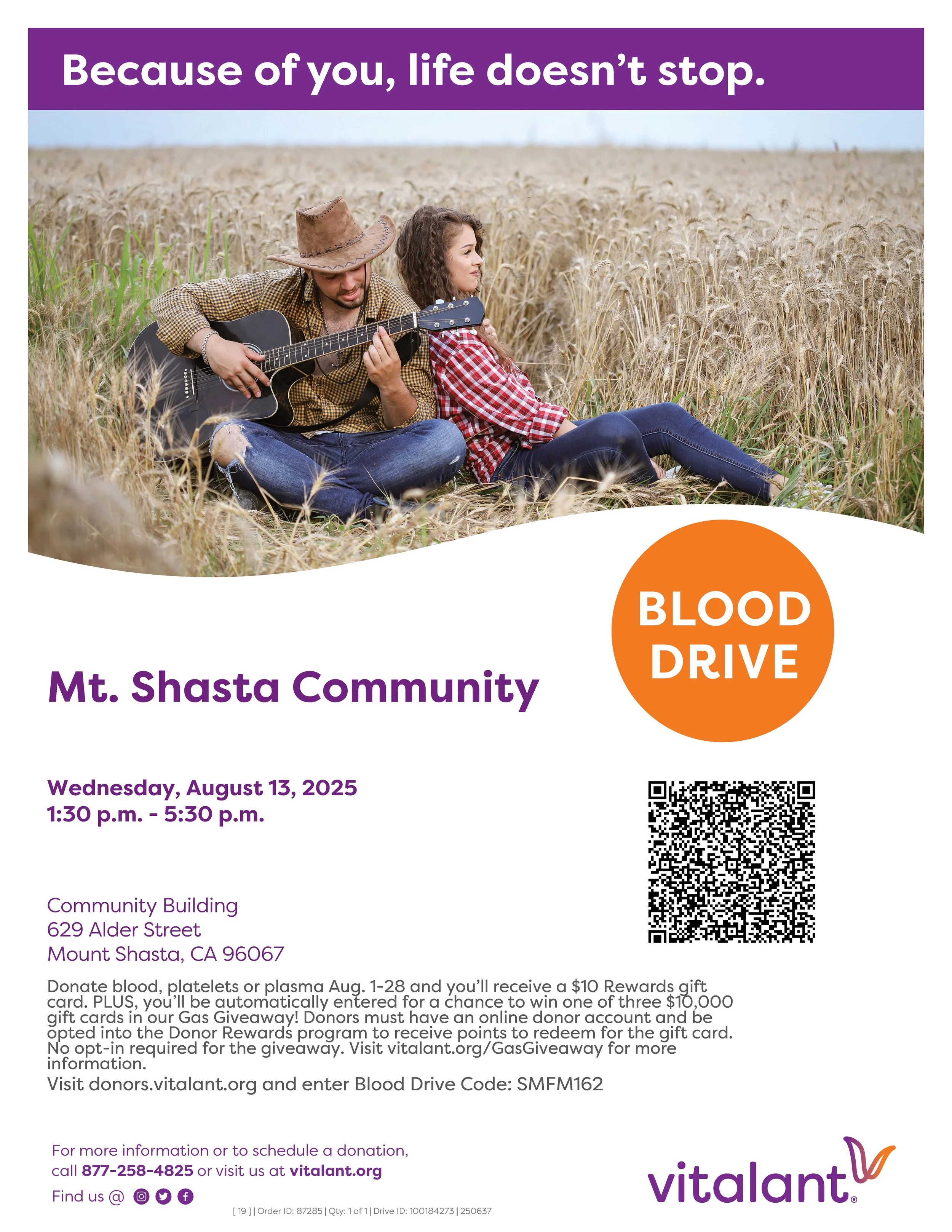 Mt Shasta Community Blood Drive