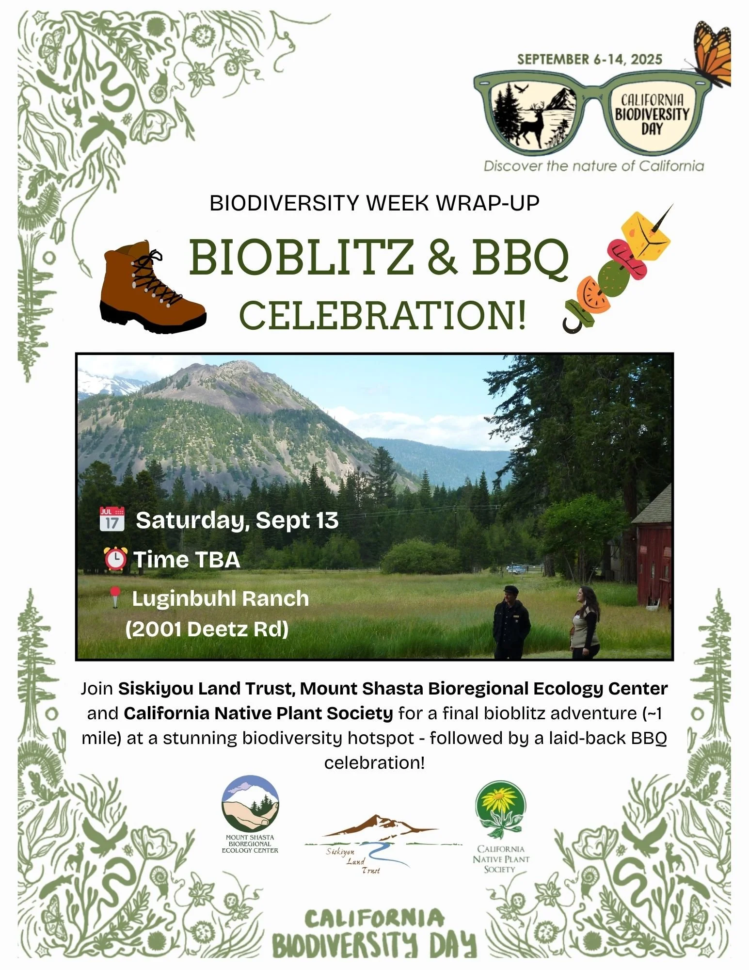 CA Biodiversity Week Wrap Up & Celebration: Bioblitz & BBQ